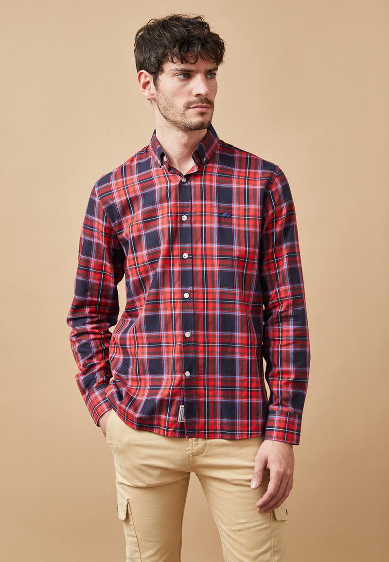 Altonadock Camisa Cuadros Granate Devoluciones gratuitas