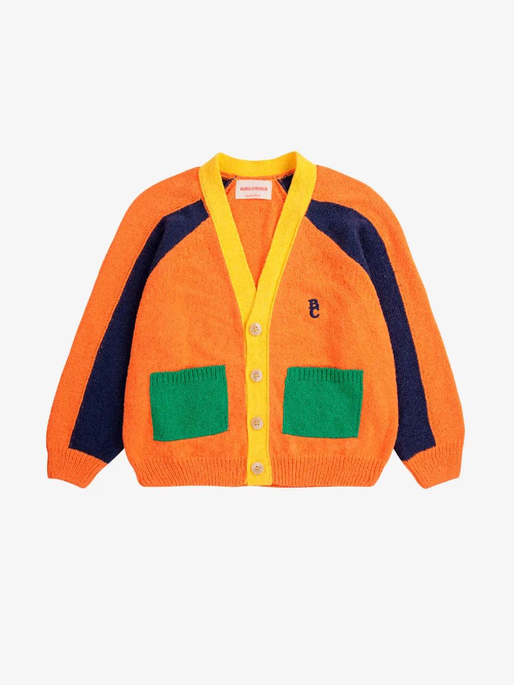 Bobo choses Color block V-neck cardigan Oferta exclusiva
