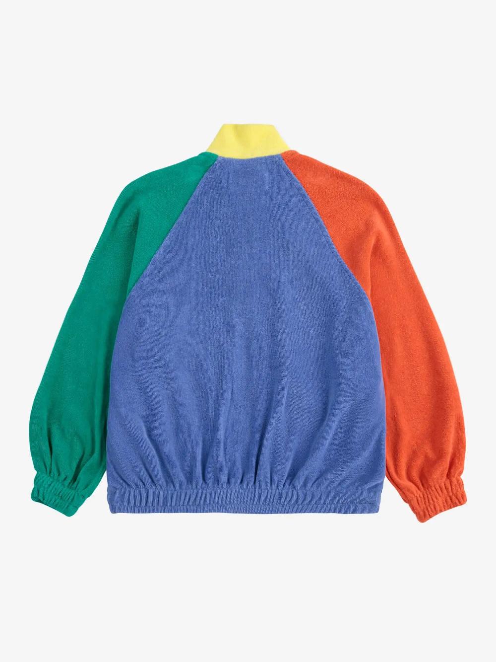 Bobo choses Smiling color block terry cloth zipped sweatshirt Rebajas de fin de temporada