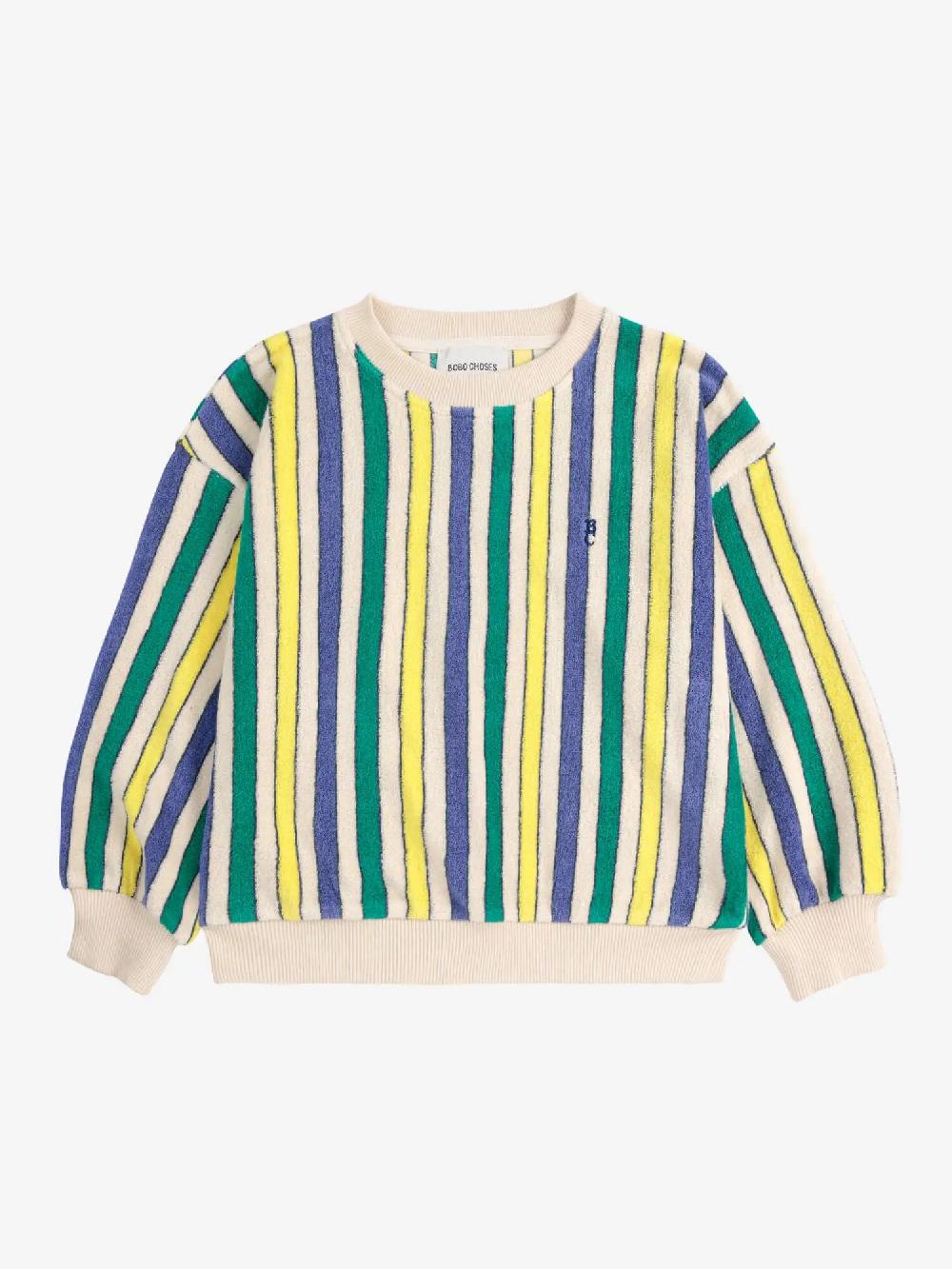 Bobo choses Multicolor Stripes terry cloth sweatshirt Promoción trimestral