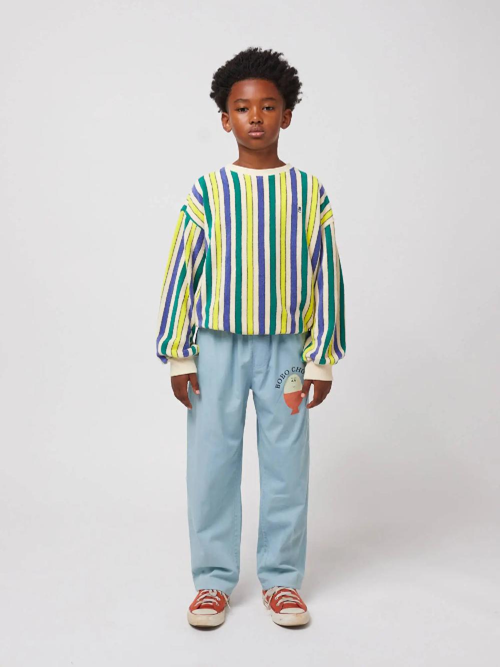 Bobo choses Multicolor Stripes terry cloth sweatshirt Promoción trimestral
