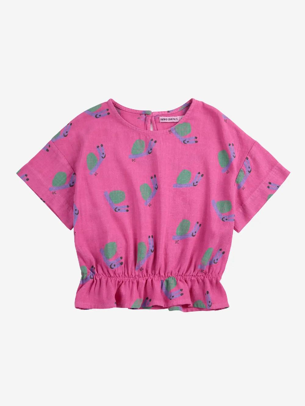 Bobo choses Funny Snail all over woven blouse Precios de Black Friday