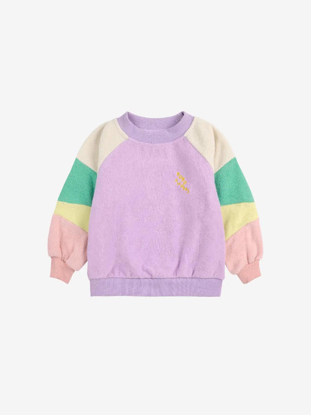 Bobo choses Lila Color Block terry cloth sweatshirt Ofertas especiales