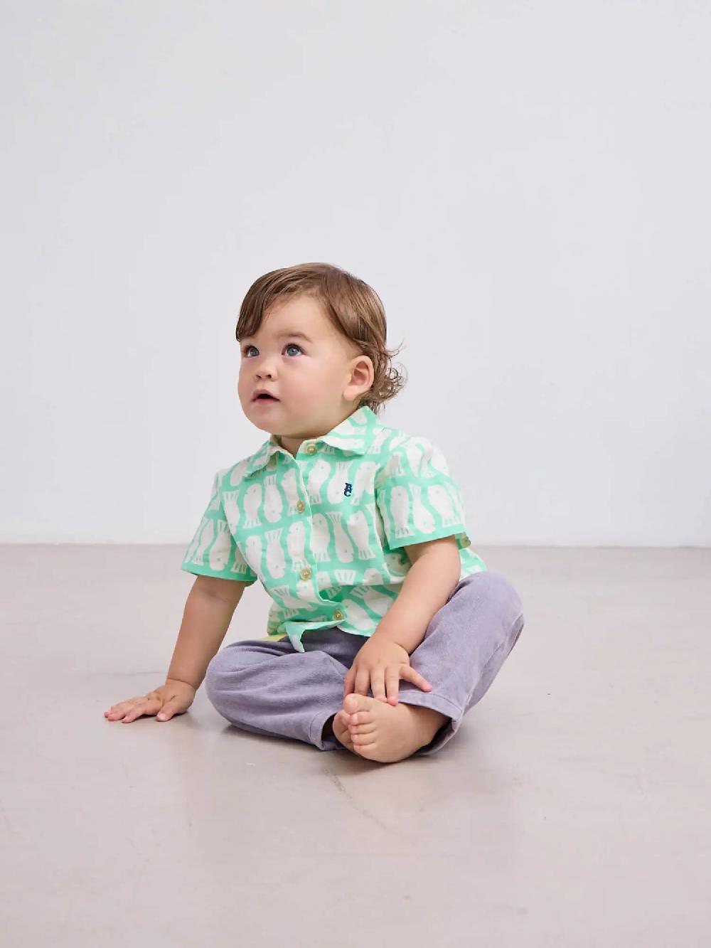 Bobo choses Lucky Fish all over woven shirt Venta caliente