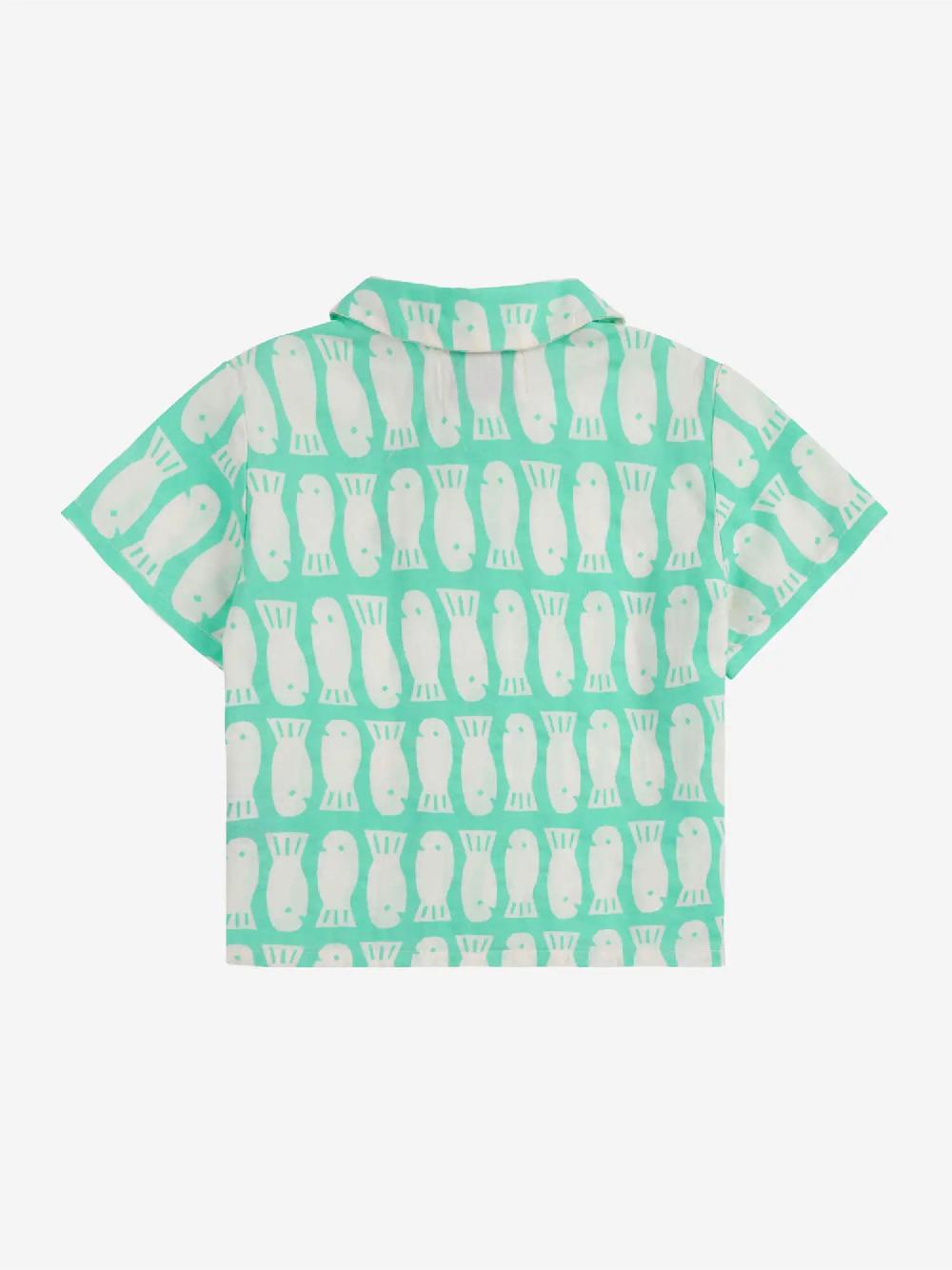 Bobo choses Lucky Fish all over woven shirt Venta caliente