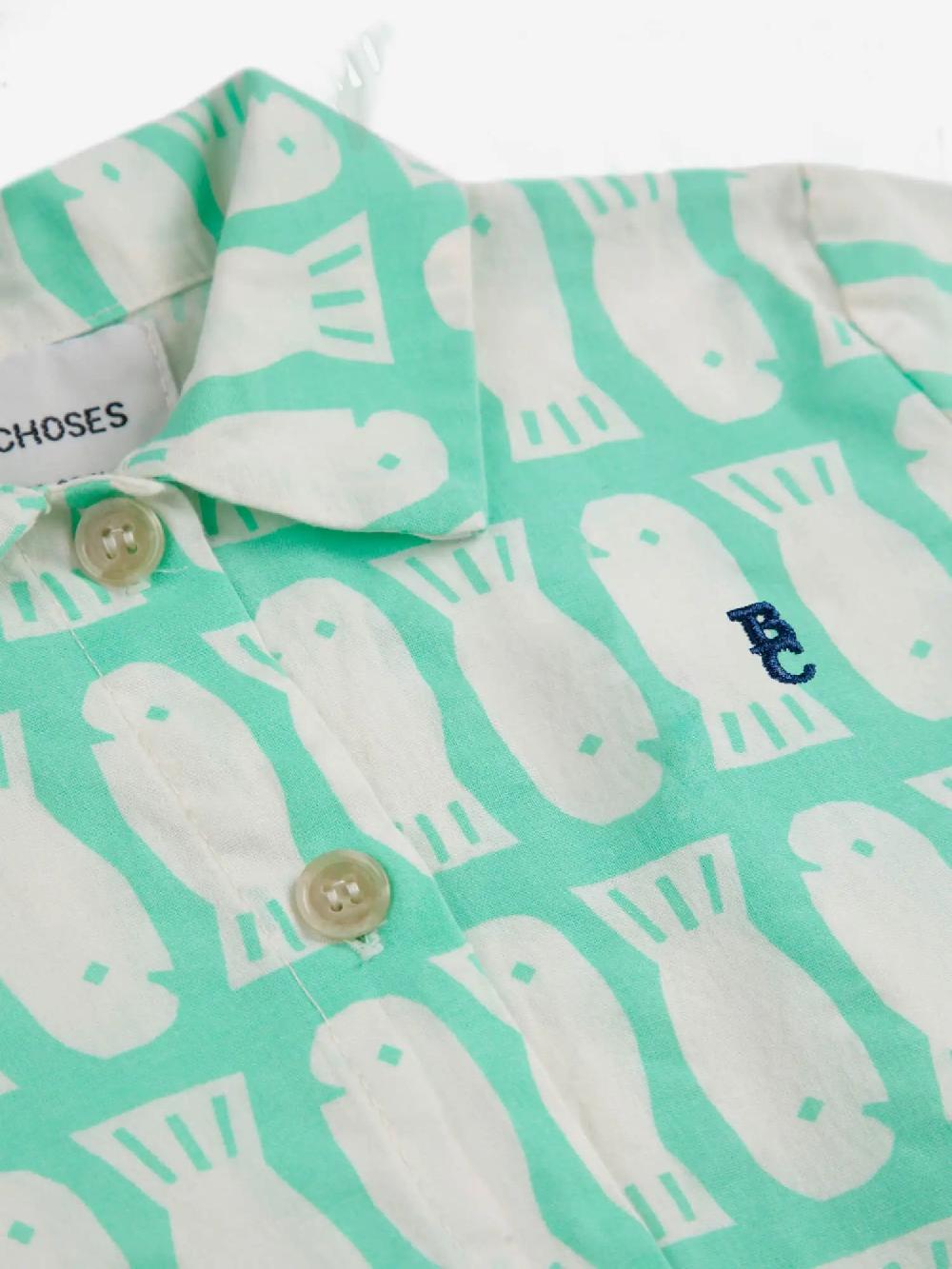 Bobo choses Lucky Fish all over woven shirt Venta caliente