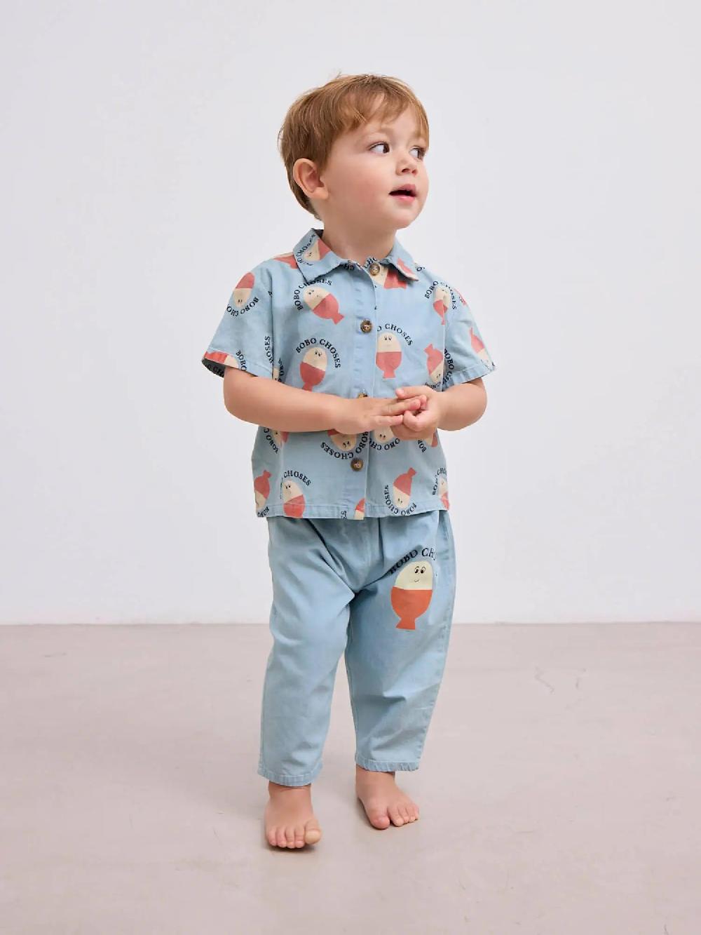 Bobo choses Morning Egg all over denim shirt En oferta