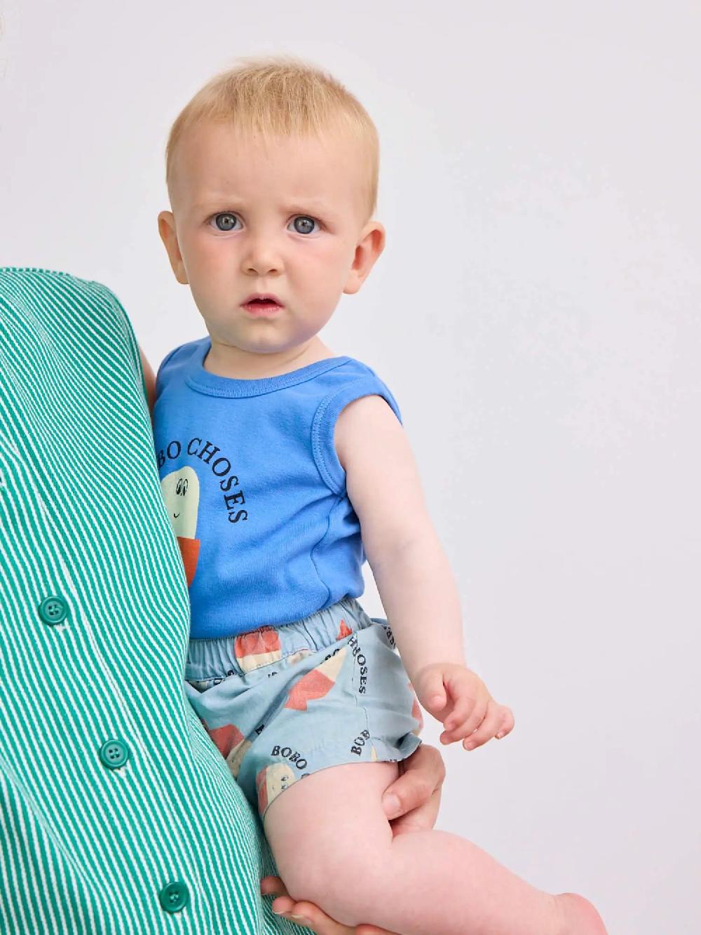 Bobo choses Morning Egg all over denim shorts Liquidación