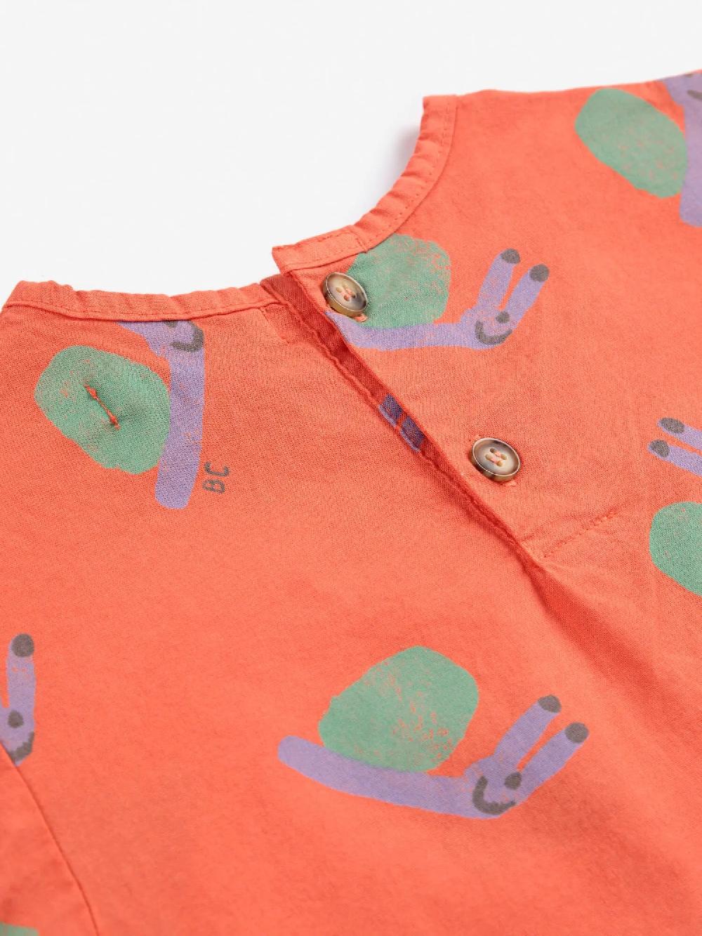 Bobo choses Funny Snail all over woven blouse Rebajas top