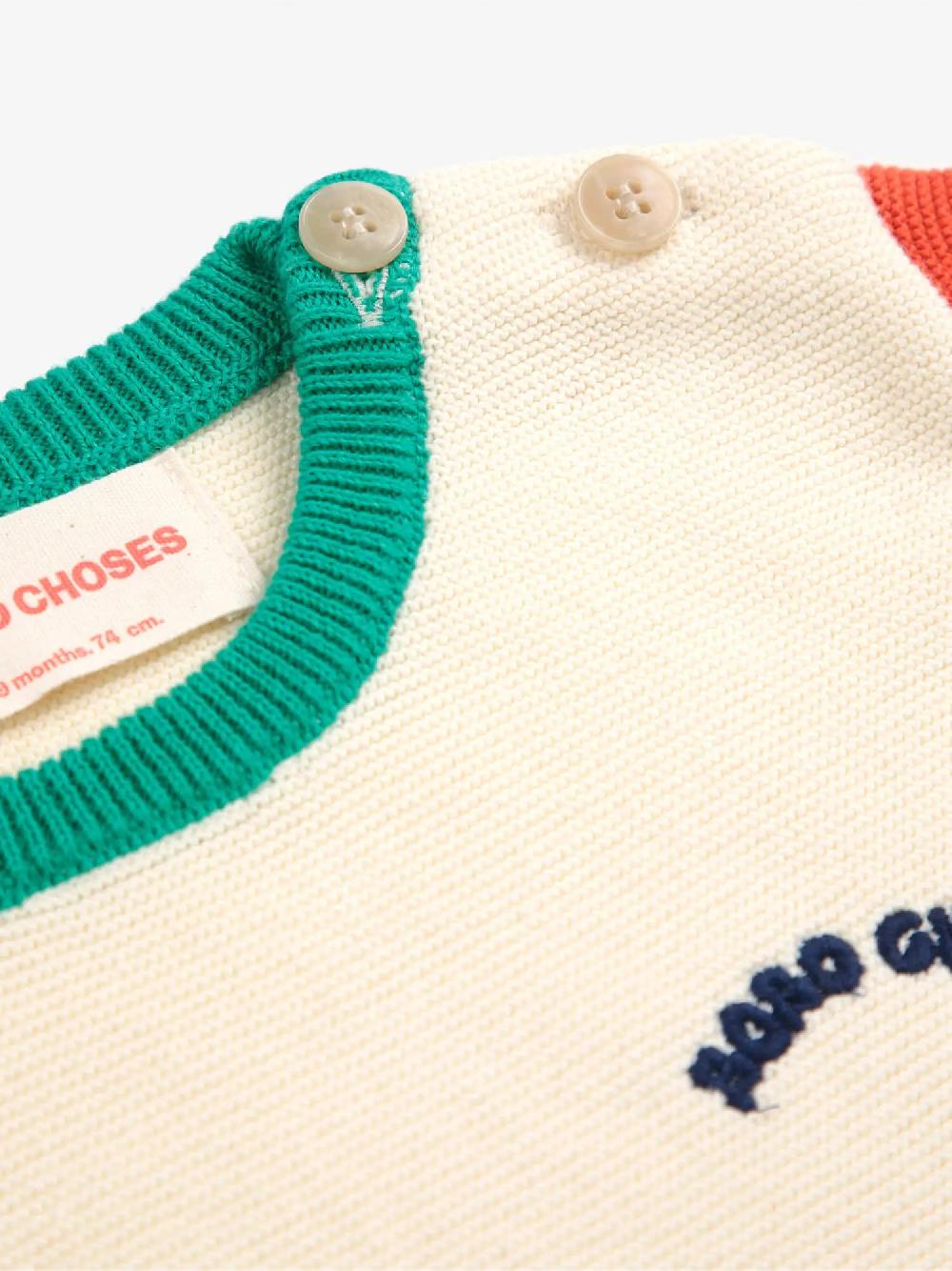 Bobo choses Color block knitted T-shirt Últimos 2 días