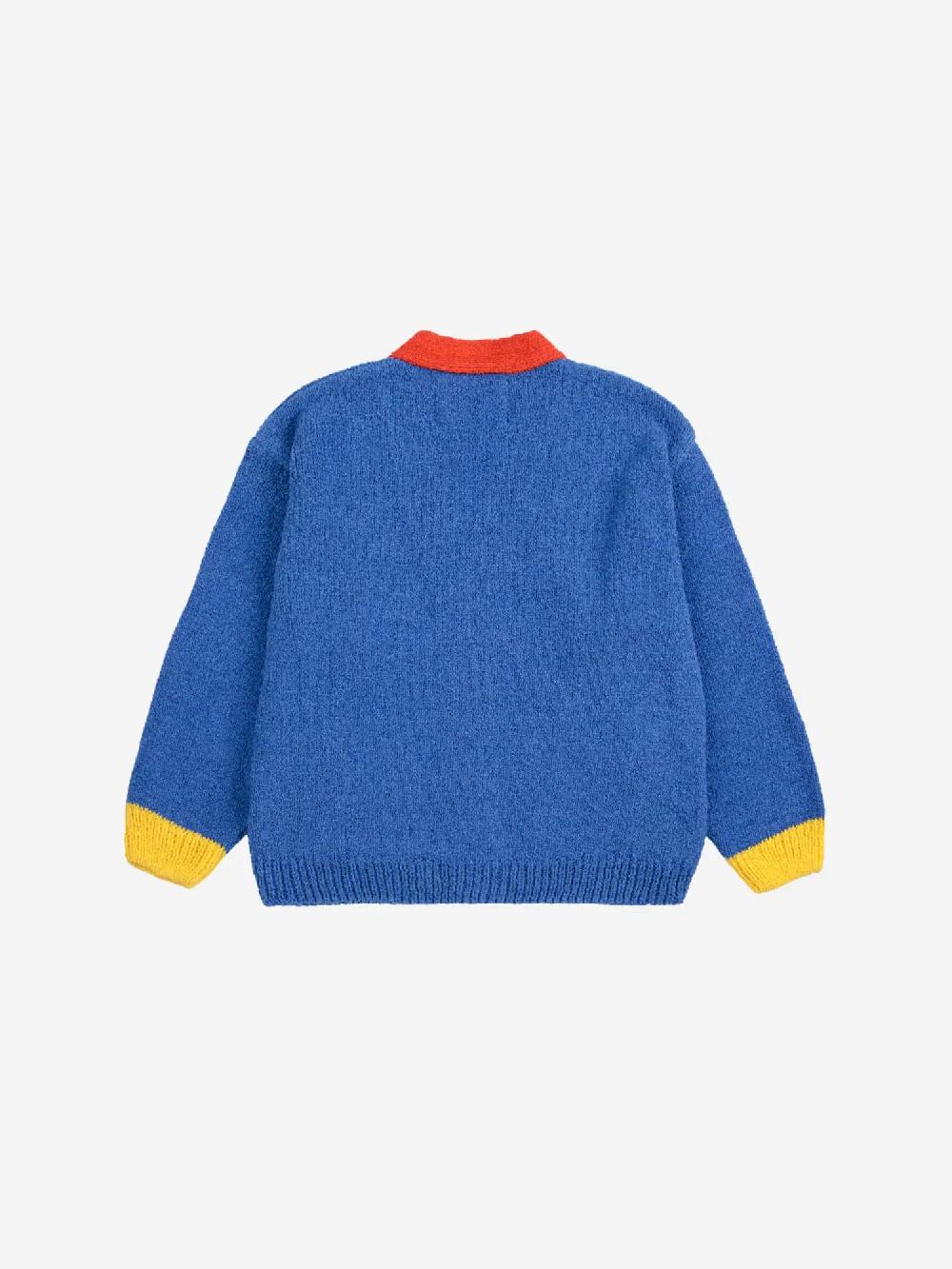 Bobo choses Color block V-neck cardigan Promoción por tiempo limitado