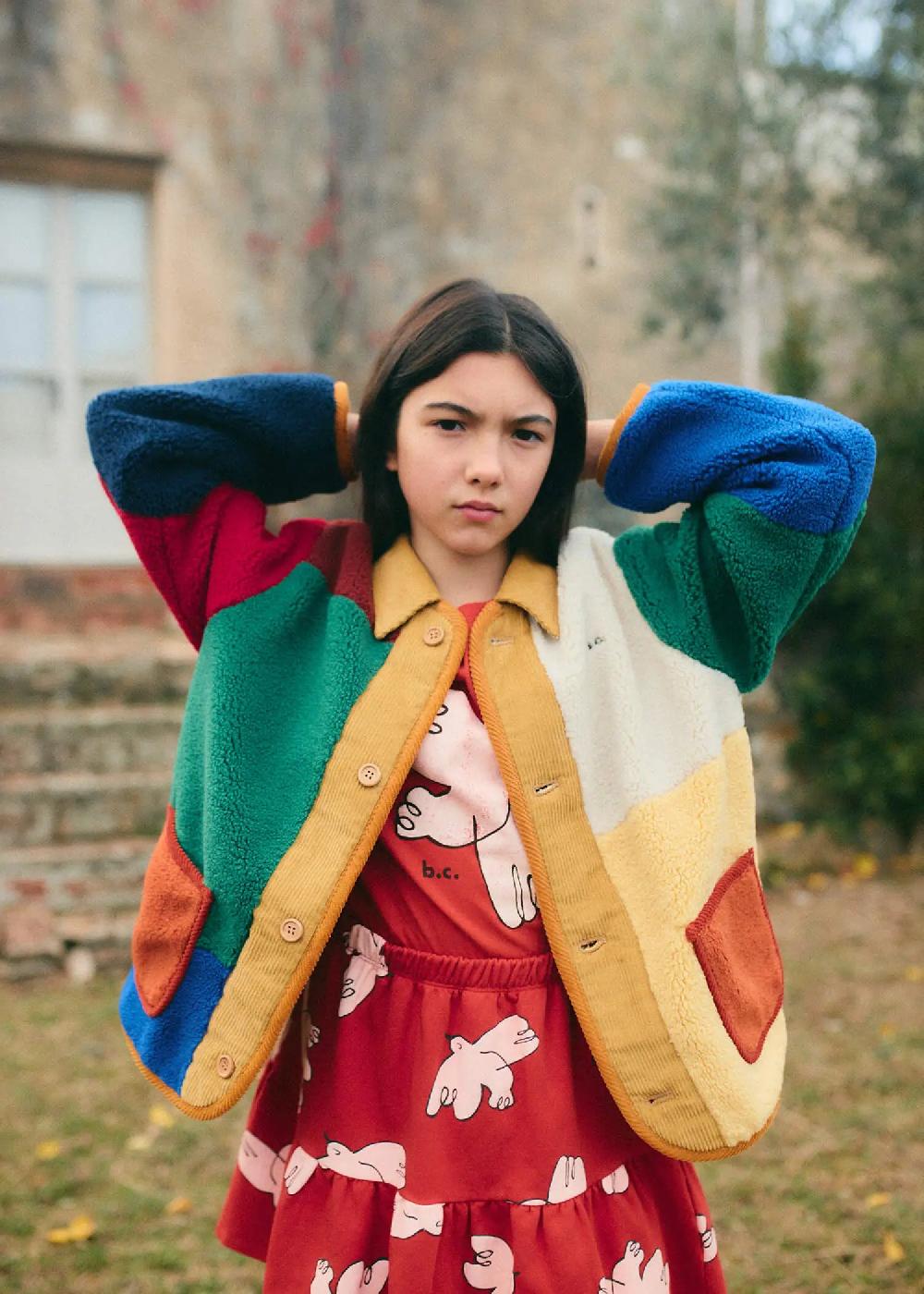 Bobo choses Color Block sheepskin jacket En oferta