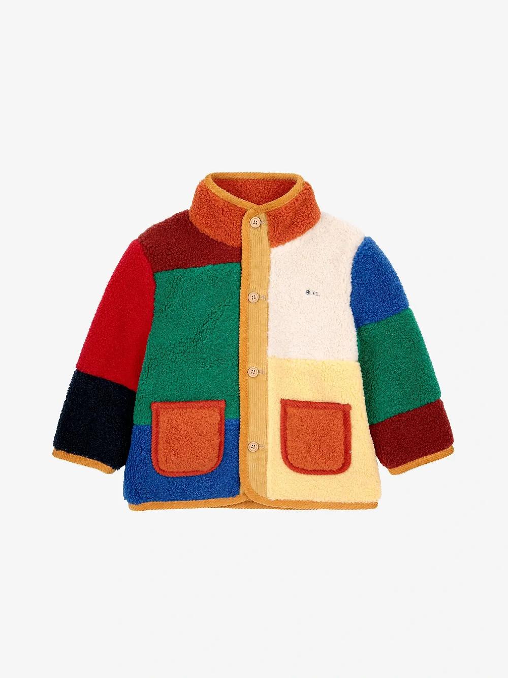 Bobo choses color block sheepskin jacket Mejor oferta