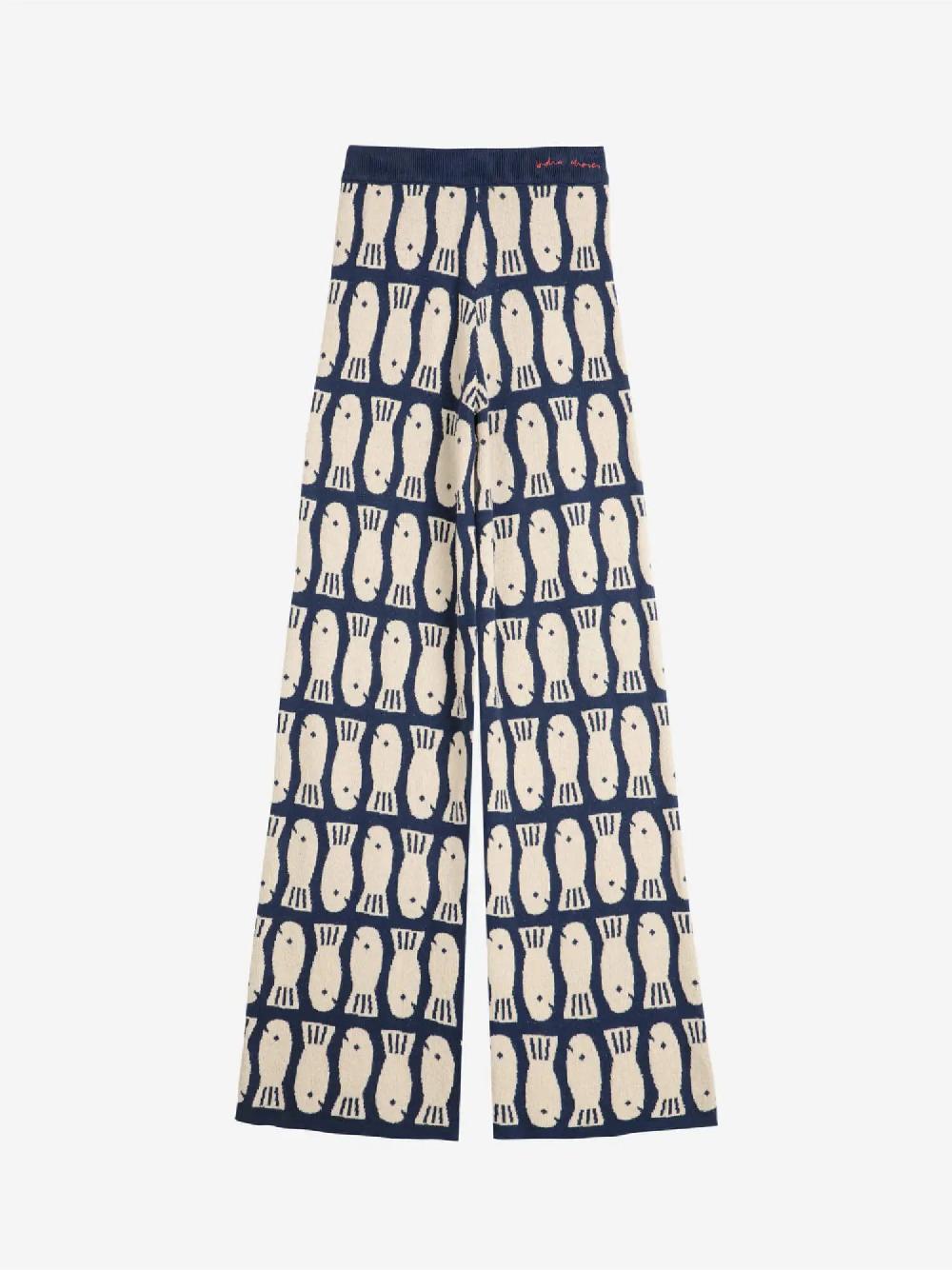 Bobo choses Lucky Fish jacquard knitted trousers Solo hoy