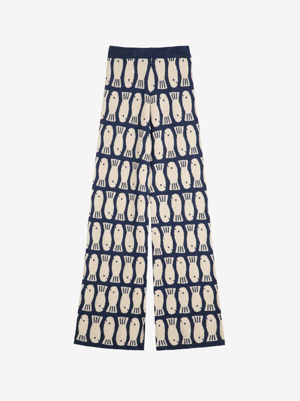 Bobo choses Lucky Fish jacquard knitted trousers Solo hoy