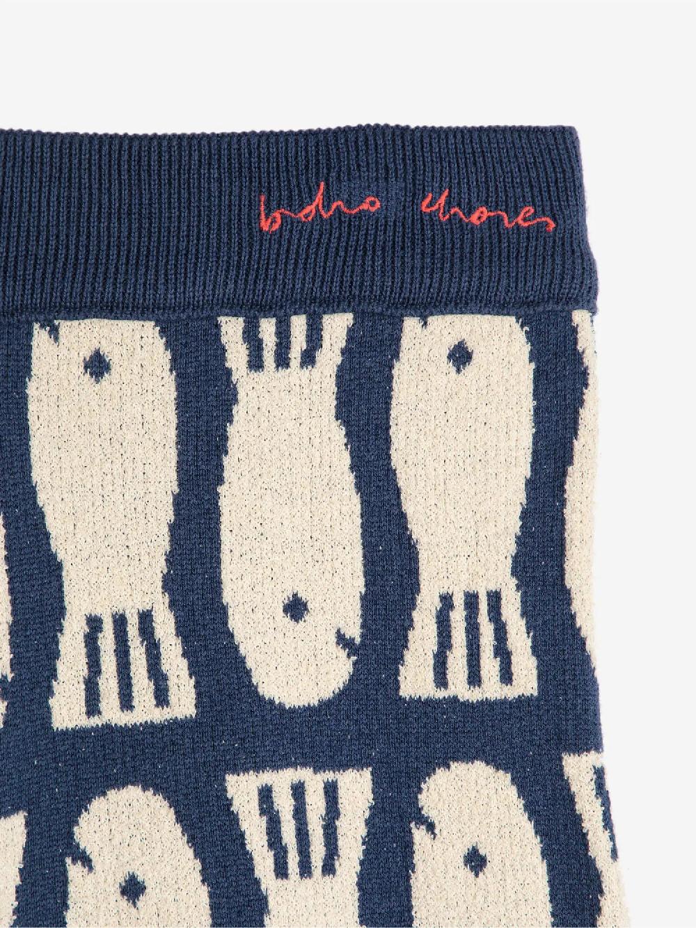 Bobo choses Lucky Fish jacquard knitted trousers Solo hoy