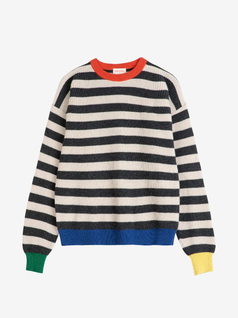 Bobo choses Striped wool blended jumper Liquidación