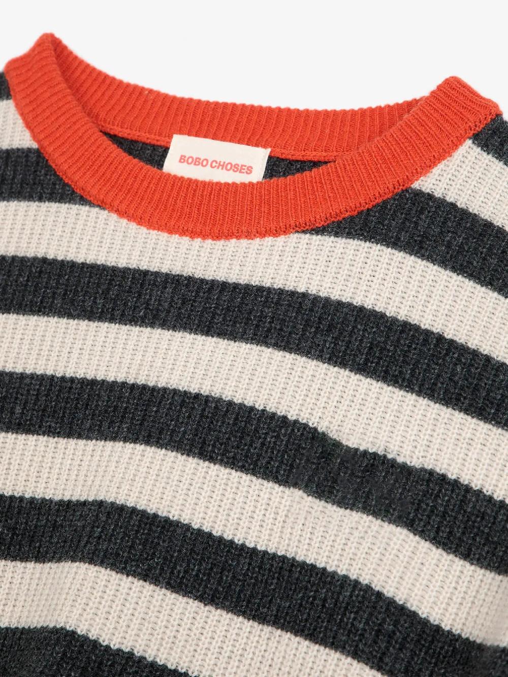 Bobo choses Striped wool blended jumper Liquidación