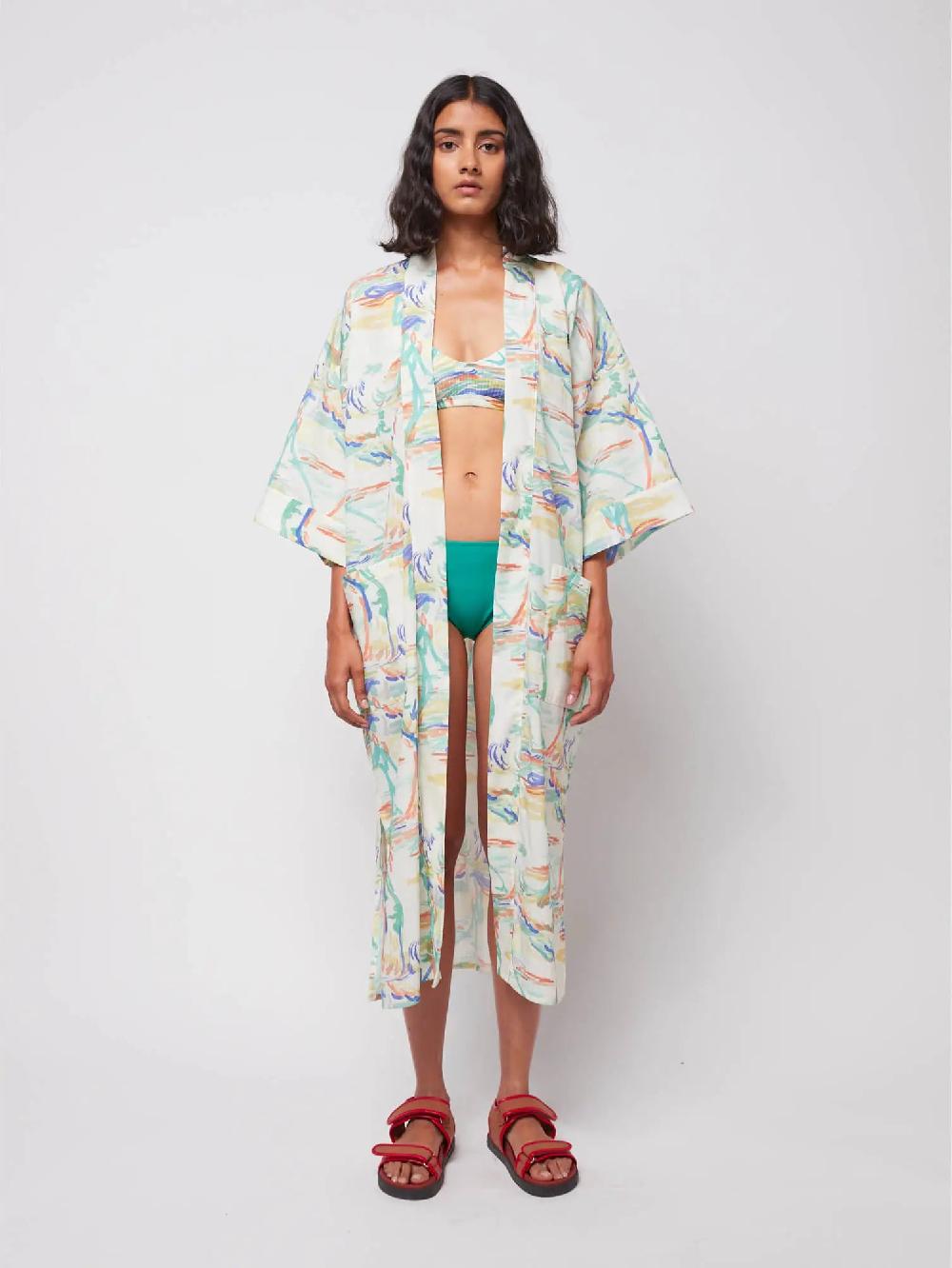 Bobo choses Spring landscape print kimono Libre de impuestos
