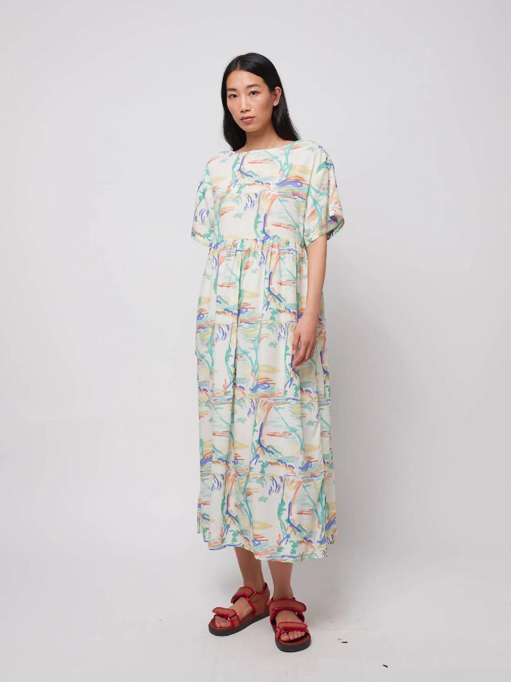 Bobo choses Spring Landscape print loose dress Ofertas de temporada