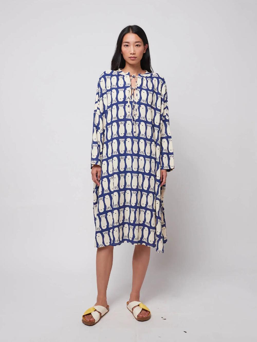 Bobo choses Lucky Fish print viscose tunic dress