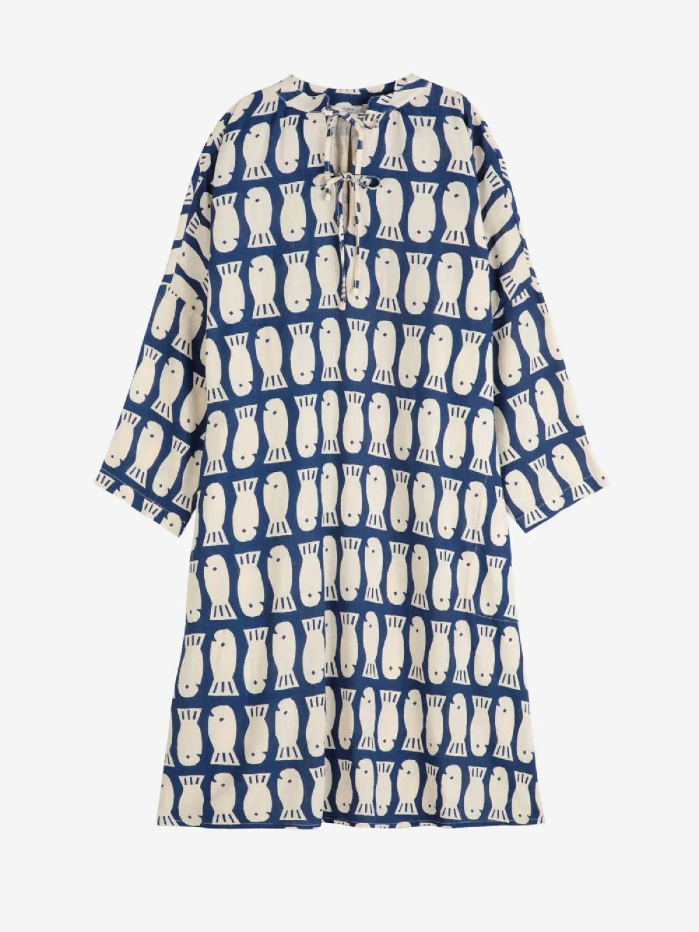Bobo choses Lucky Fish print viscose tunic dress Grandes ahorros