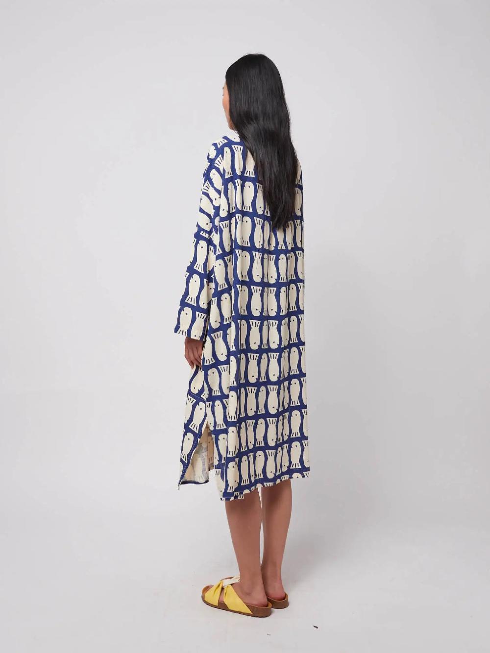 Bobo choses Lucky Fish print viscose tunic dress Grandes ahorros