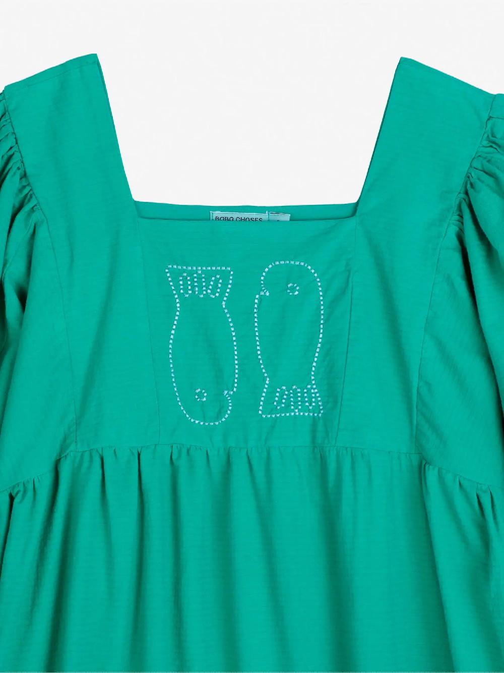 Bobo choses Couple Fish embroidery puff sleeve dress Rebajas de fin de temporada