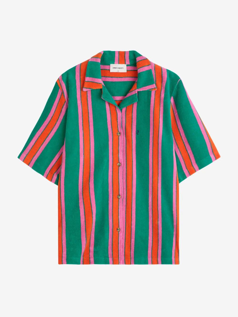 Bobo choses Striped terry shirt Precio ultrabajo
