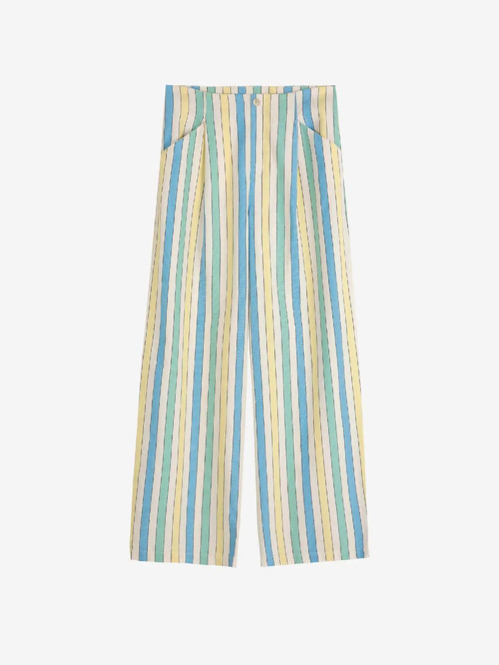 Bobo choses Multicolor Stripes pleated trousers En línea