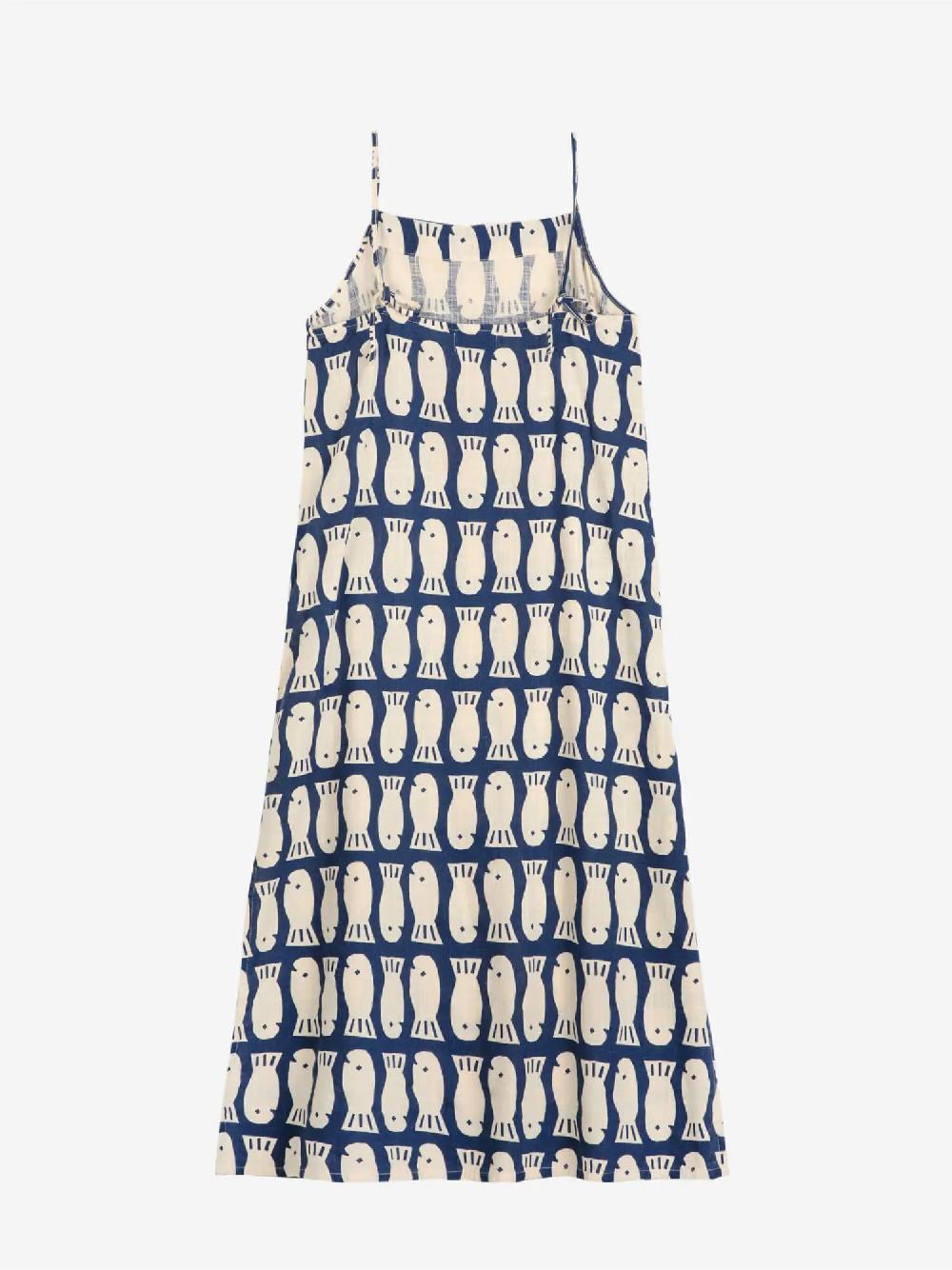 Bobo choses Lucky Fish print viscose strap dress Ofertas