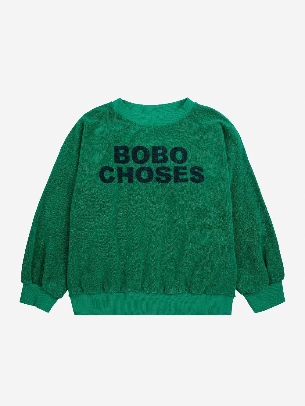 Bobo choses Bobo Choses green terry sweatshirt Ofertas especiales