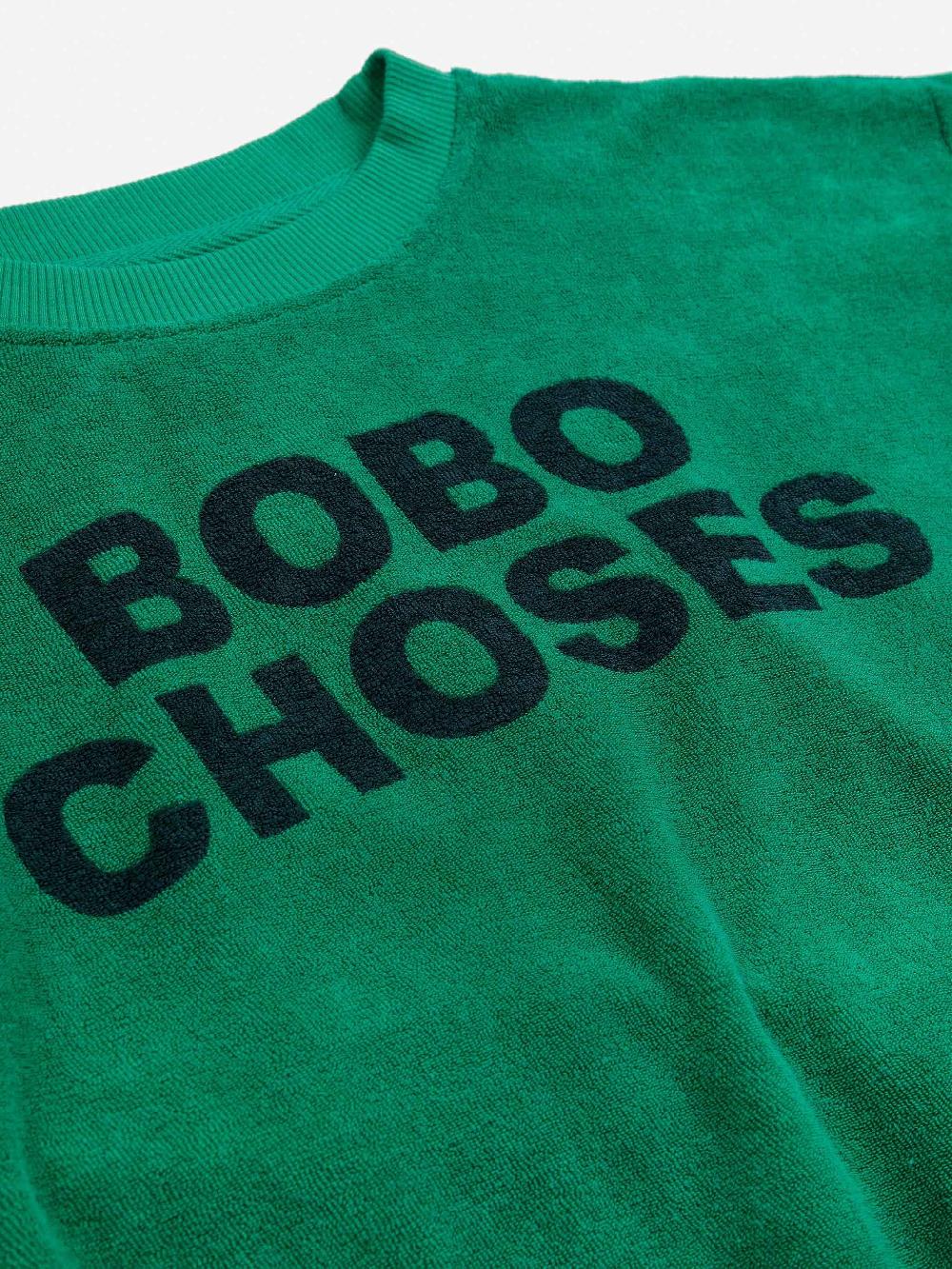 Bobo choses Bobo Choses green terry sweatshirt Ofertas especiales