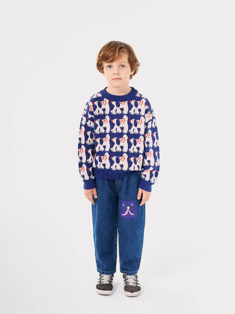 Bobo choses Funny Face denim jogger pants Liquidación
