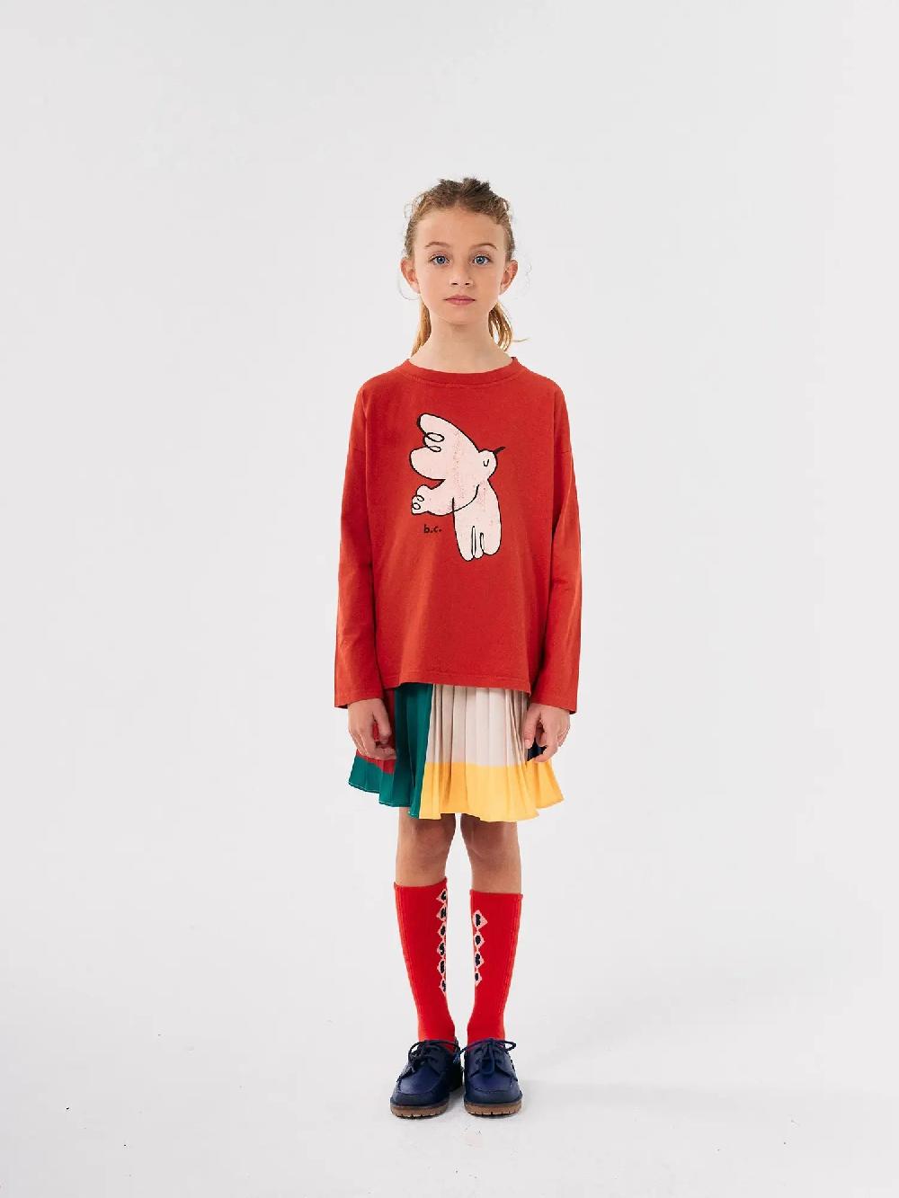 Bobo choses Color Block pleated woven skirt Mejor oferta