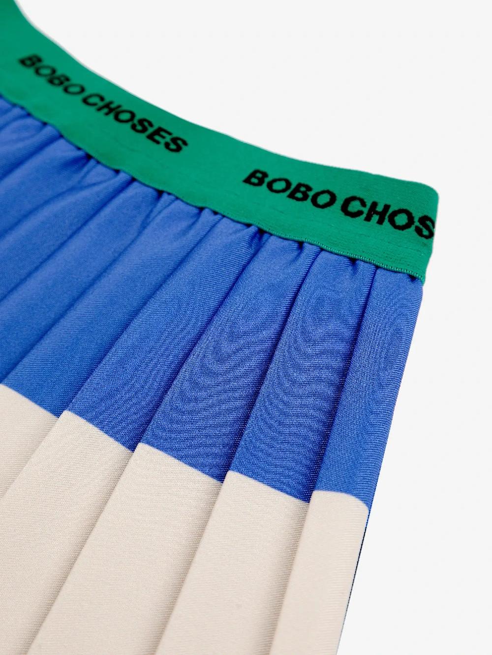 Bobo choses Color Block pleated woven skirt Mejor oferta