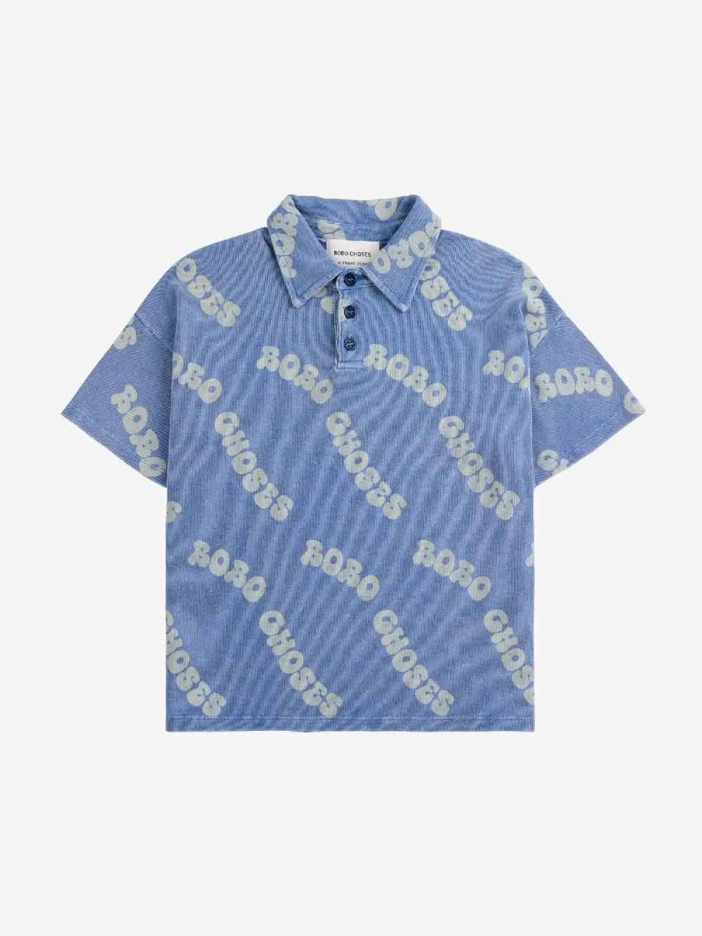 Bobo choses Wavy Bobo Choses all over waffle polo shirt Precio de fábrica