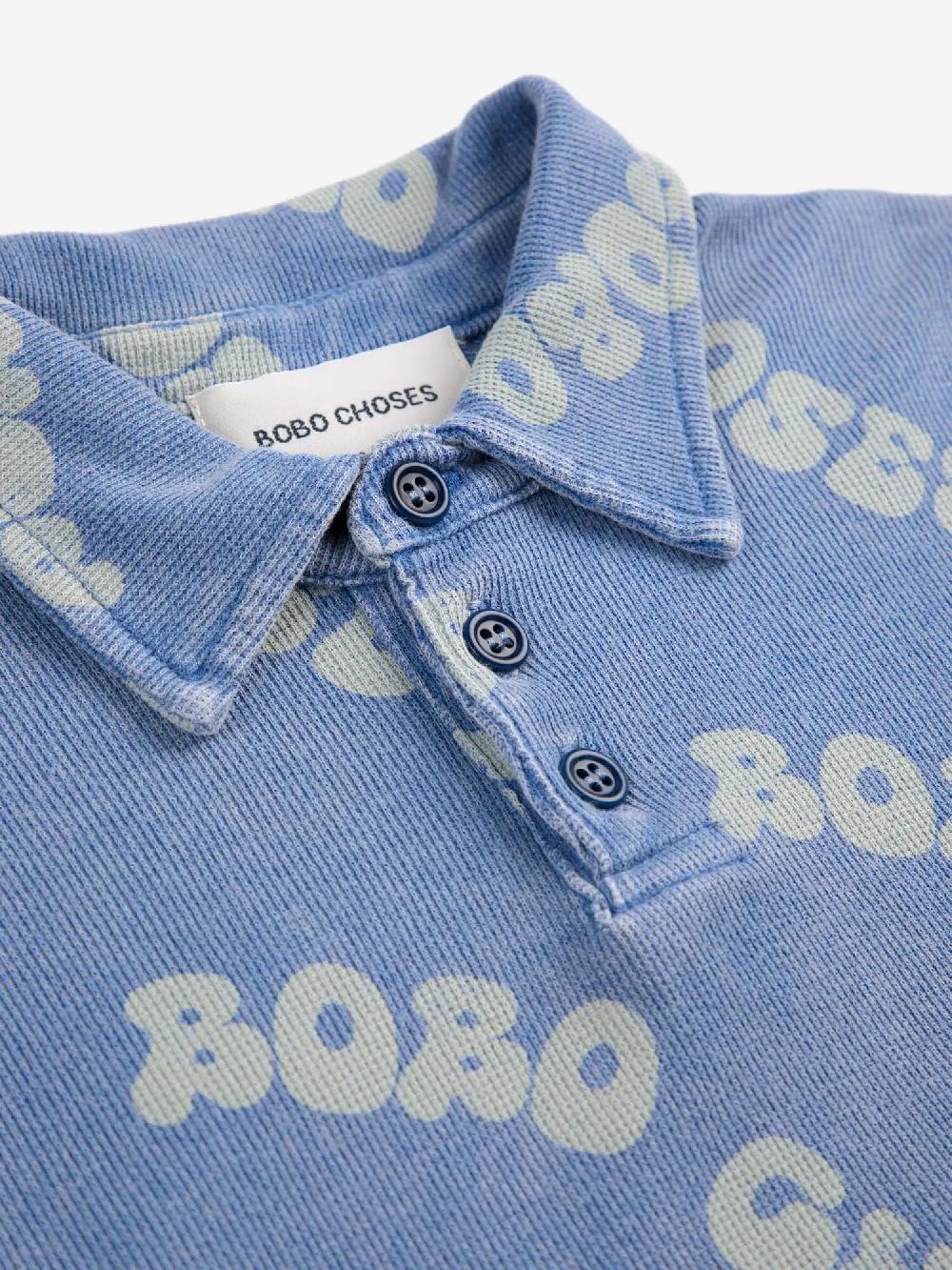Bobo choses Wavy Bobo Choses all over waffle polo shirt Precio de fábrica