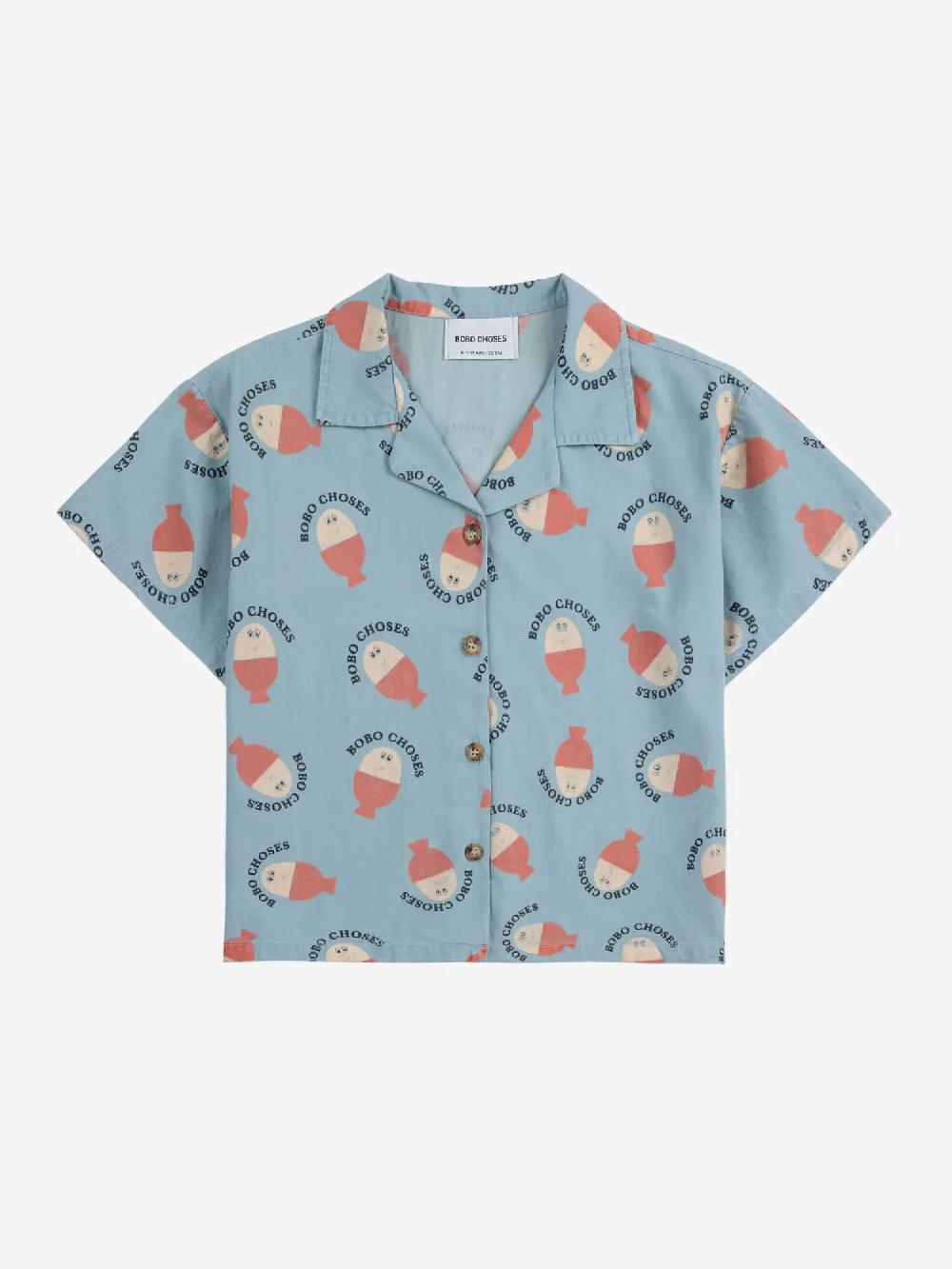 Bobo choses Morning Egg all over light denim shirt Promoción por tiempo limitado
