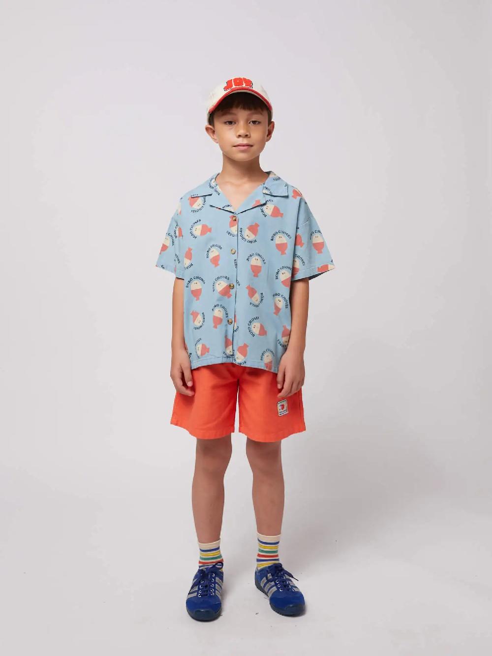 Bobo choses Morning Egg all over light denim shirt Promoción por tiempo limitado