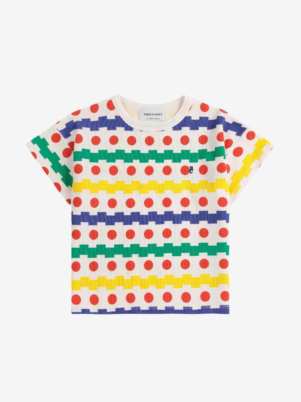 Bobo choses Geometric all over waffle T-shirt Promoción trimestral