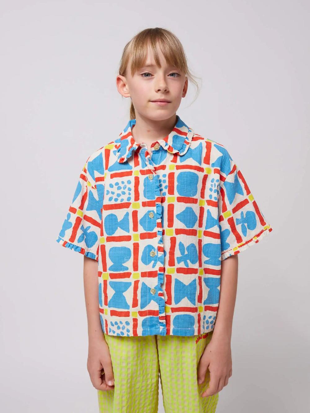 Bobo choses Geometric Game all over woven shirt Liquidación