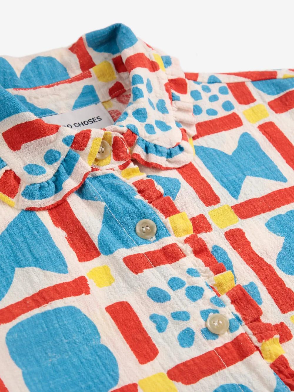 Bobo choses Geometric Game all over woven shirt Liquidación