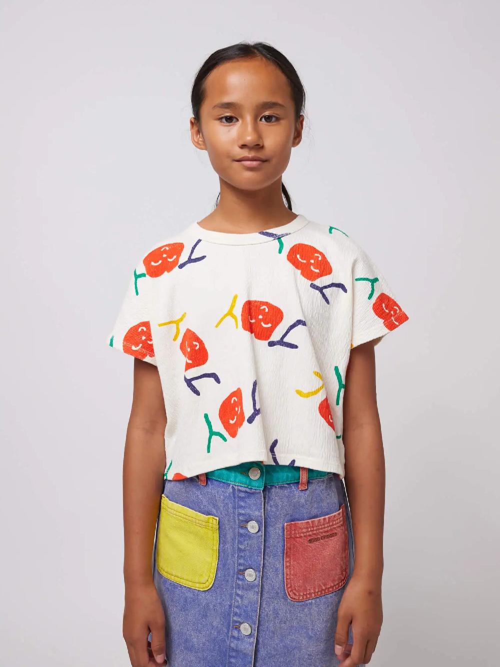 Bobo choses Smiling all over cropped T-shirt Descuentos del mes