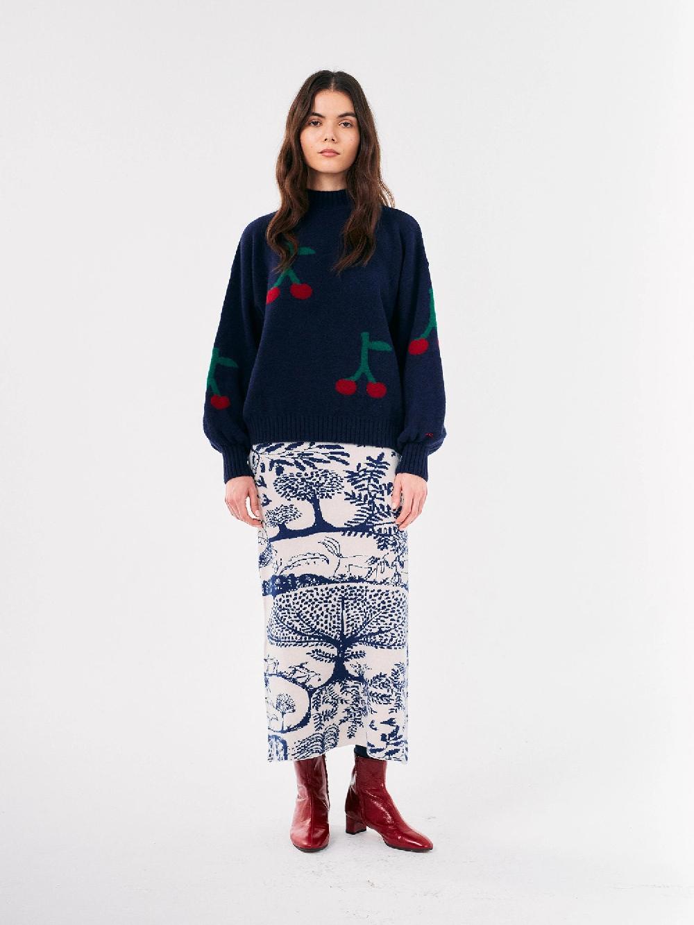 Bobo choses Cherry printed turtle neck jumper Rebajas de fin de temporada