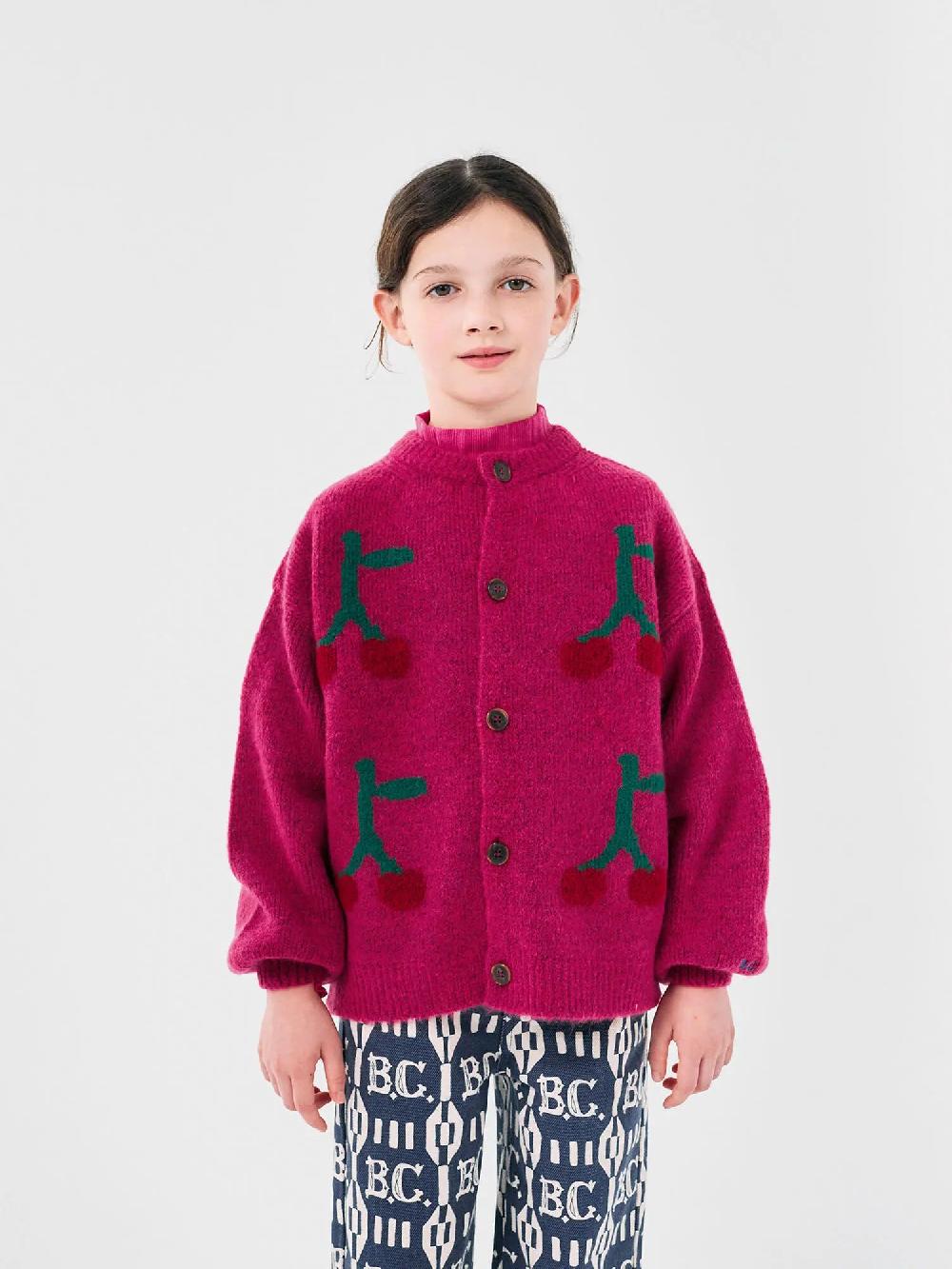 Bobo choses Bobo Cherry intarsia cardigan