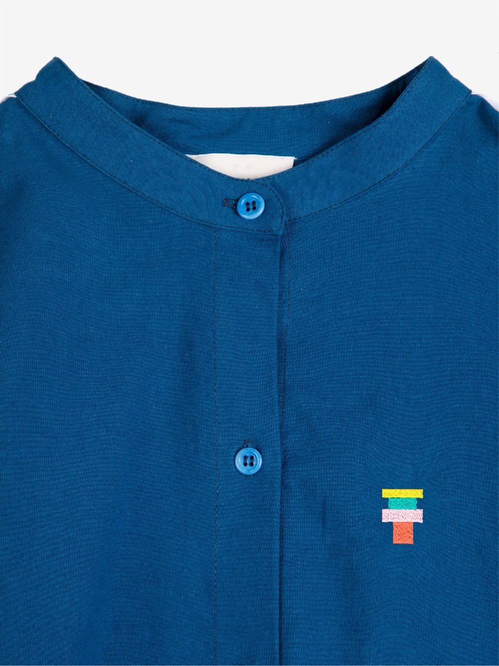 Bobo choses Contrast-trim puff sleeve shirt En oferta