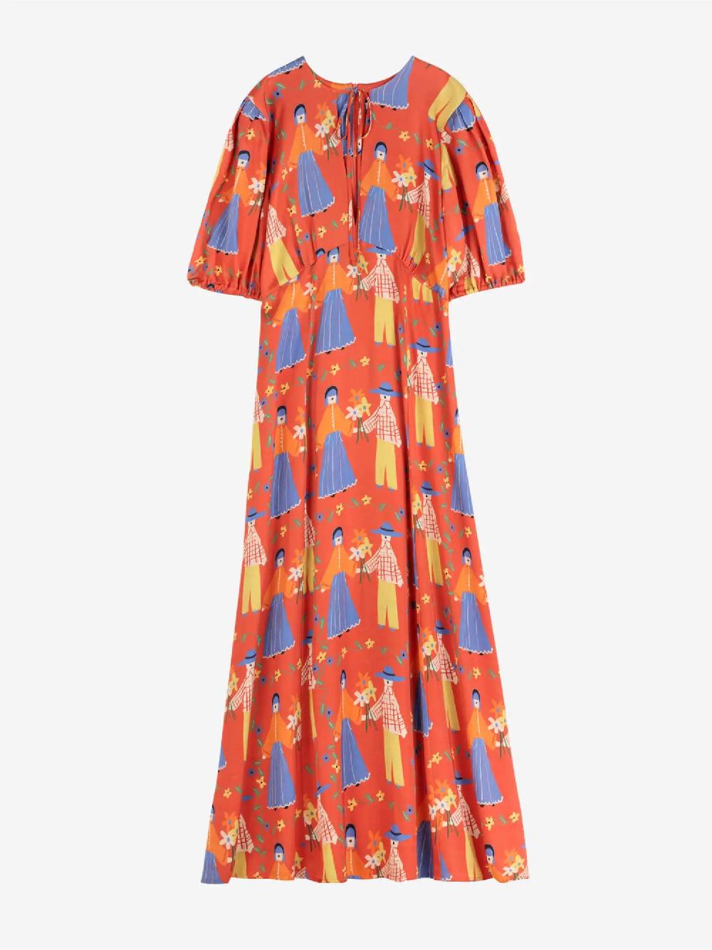 Bobo choses Couples print satin dress Libre de impuestos