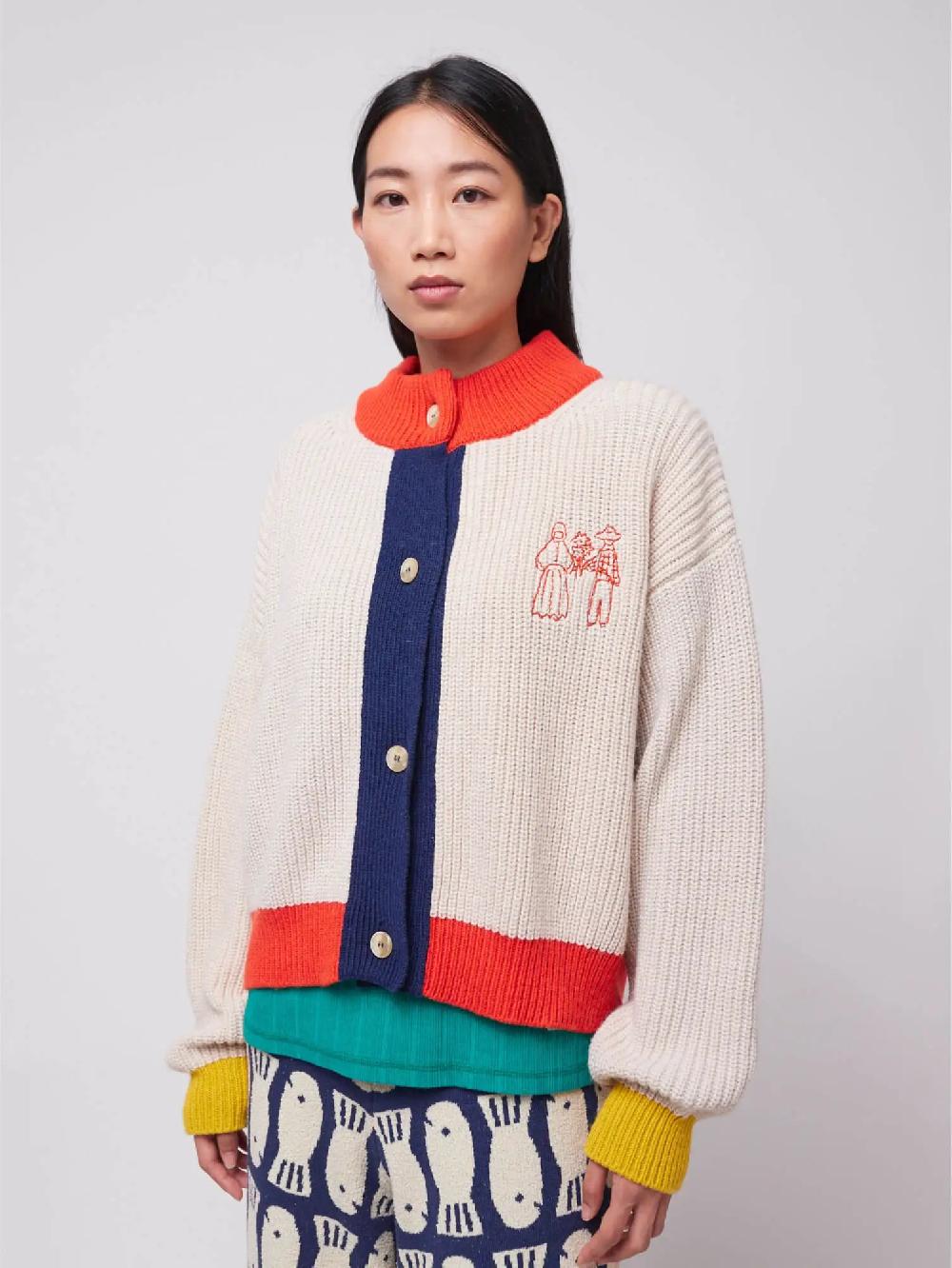 Bobo choses Color block texture cardigan Última moda