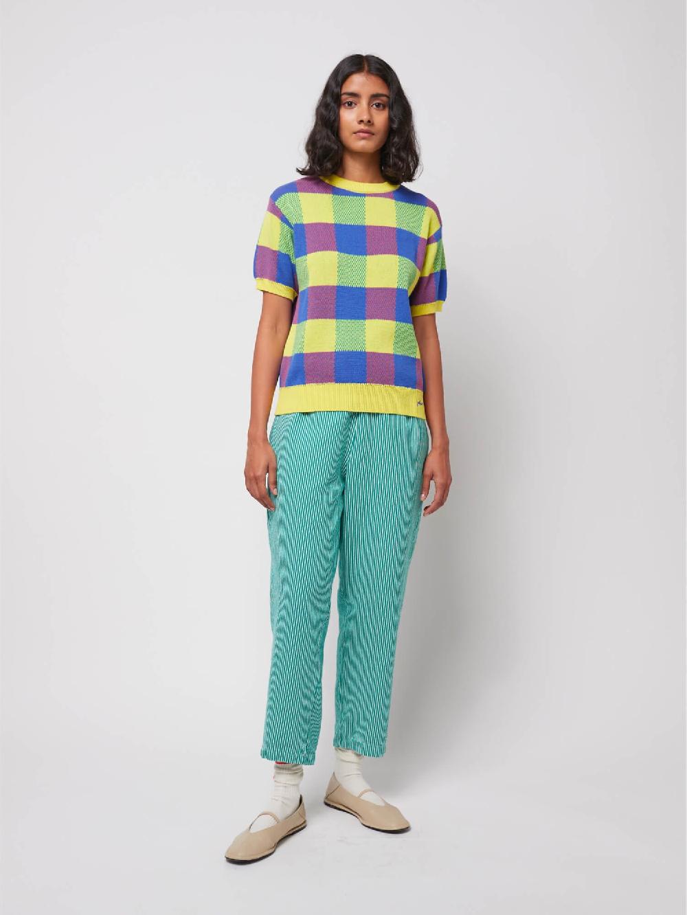 Bobo choses Vichy jacquard cotton jumper Outlet online